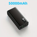 Batería externa | Batería Externa Portátil de Gran Capacidad 50000Mah con Interfases Tipo-C/Usb/Micro, Pantalla LED, Carga Rápida PD22.5W