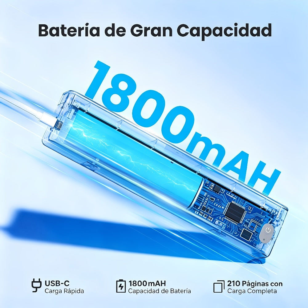 Impresora Térmica Portátil A10 Mejorada, Impresora Térmica Sin Tinta Compatible con Tamaño Carta US y A4, para Negocios/Oficina/Hogar, Compatible con Teléfono, Tablet y Laptop, Viene con 10 Hojas de Papel Térmico