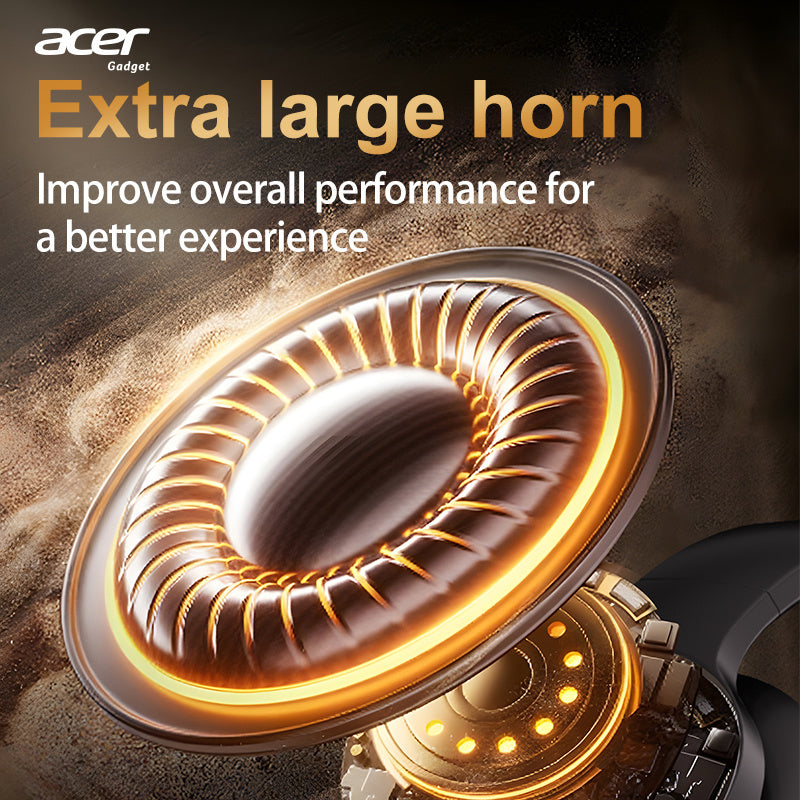 Auriculares Bluetooth | Auriculares Inalámbricos Over-Ear Genuinos de Acer con Bajos Potentes, Sonido Estéreo Hi-Fi, Reducción de Ruido en
