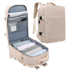 Mochila de Viaje para Cabina de Avion 45x30x20 para Vuelo Barato Equipaje de Mano y Espaciosa con Compartimento para Zapatos y Mochila Antirrobo Multifuncional para Viajes 2210.