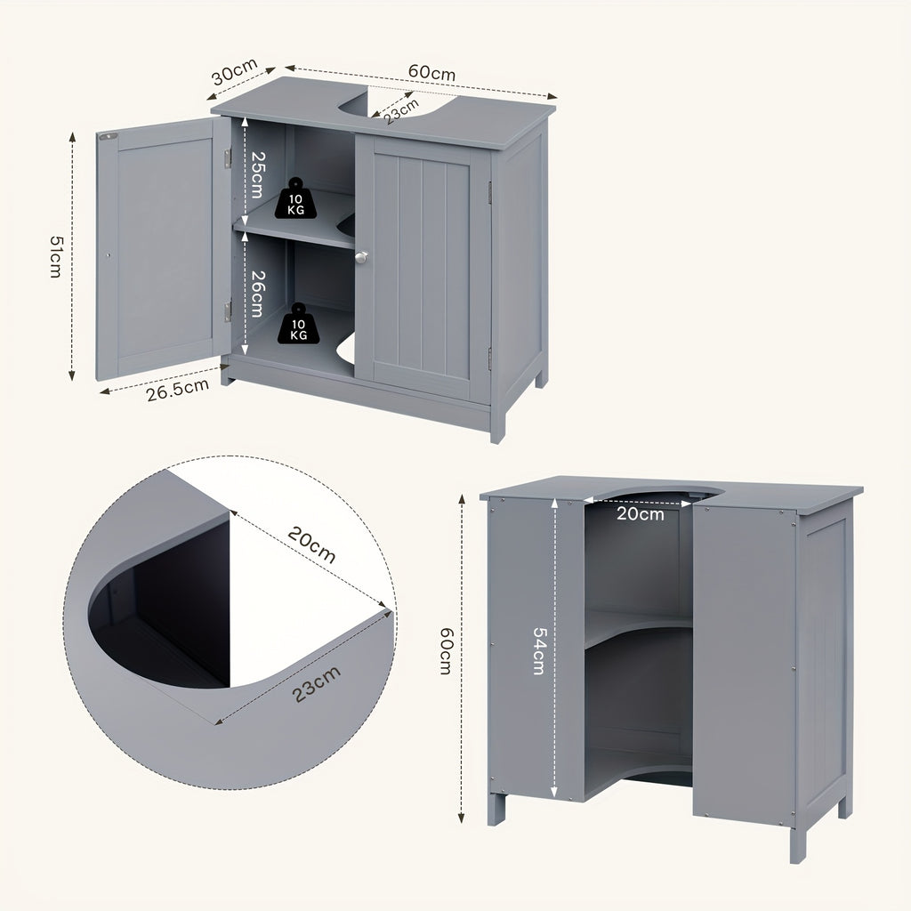 Armario de baño con almacenamiento 1pc 30 cm | Para lavabo, baño y pasillo