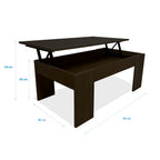 Mesa de Centro Elevable Nyana Home Mesa Multifuncional con Almacenaje Oculto Estructura Robusta y Estable Desplegable con Doble Altura