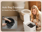 Papelera Inteligente con Tapa para Baño, Blanca, Productos de Almacenamiento para el Hogar, Recomendada para Cocina, Baño y Dormitorio