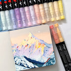 Rotulador de 72 colores con punta de pincel suave para roca, madera, lienzo, piedra, vidrio y cerámica - Punta no compactante para una aplicación suave - Perfecto para manualidades, regalos navideños y proyectos de arte, Arte P