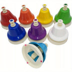 Campana de 8 Tonos C D E F G A B C con Colores Brillantes, Fácil de Tocar para el Desarrollo Musical y la Inteligencia - 8X Presión Manual