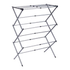 Estructura plegable para secar ropa, estructura de secado de acero portátil, resistente a la corrosión, extensible y ajustable a la cantidad de ropa, estructura de secado de metal vertical plegable con 3 niveles, estructura de secado de ropa extensible pa
