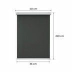 Persiana Térmica Enrollable • Grafito • 32 Tamaños • BOJANEK TERMO • Soportes Ajustables • Instalación en Ventana Sin Taladro • Mecanismo de Cadena • Protección Solar y Térmica • Ideal para Sala, Dormitorio, Cocina, Oficina • Persiana Térmica Blanca Día y