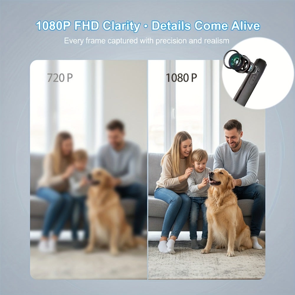 Cámara Portátil Tipo Lápiz 1080P, Recargable y Fácil de Transportar, Ideal para Grabar Reuniones, Conferencias y Clases. Perfecta para Empleados, Estudiantes y Periodistas