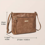 Nuevo Bolso de Hombro de Mujer Pu de Color Sólido a la Moda, Bolso de Ocio de Gran Capacidad para Viajes Diarios