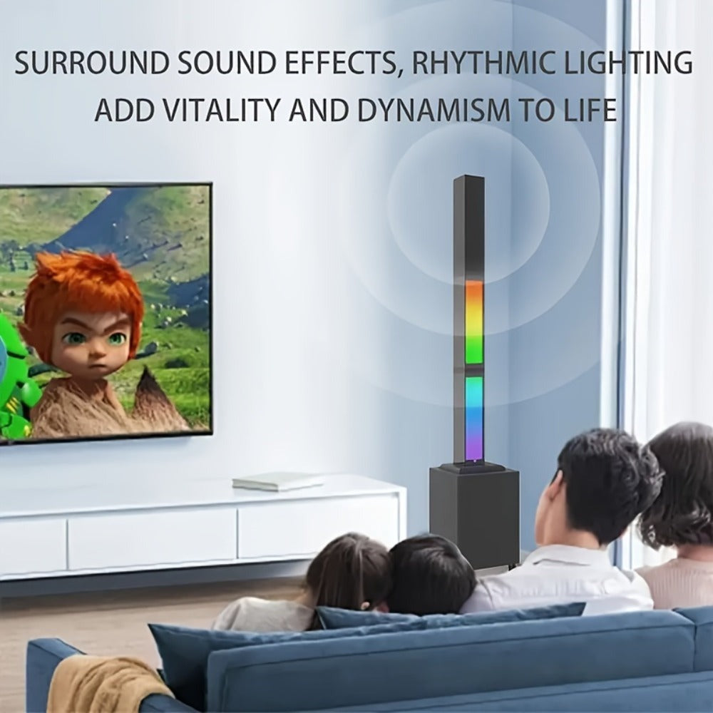 Sistema de megafonía portátil Active Powered Column Line Array, altavoz sin varillas con subwoofer, sistema de sonido de altavoz TWS, altavoz de audio sin varillas tipo división con mezclador de 3 canales, altavoces inalámbricos potentes y ruidosos, luces