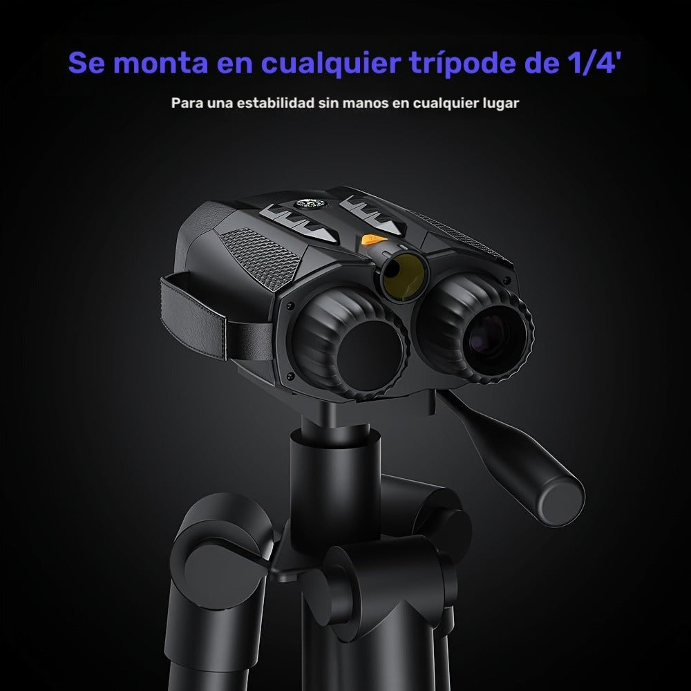 Gafas Binoculares de Visión Nocturna Infrarroja, con Luz Táctica, Batería de Litio de Gran Capacidad de 5000mAh, Zoom Digital 10x, Pantalla IPS Ultra HD de 3 Pulgadas, Distancia de Visión Nocturna de 800m, Regalo Perfecto para Entusiastas del Aire Libre |