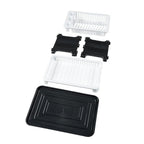 Escurridor de platos plegable de gran capacidad con bandeja de goteo, secador de platos
