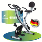 Bicicleta de Ejercicio Plegable, Bicicleta de Ejercicio para Casa con App, Altura Ajustable en 8 Posiciones, Resistencia Incluida, Bicicleta de Ejercicio Plegable con LCD y APP, Resistencia Magnética Silenciosa, Monitor de Frecuencia Cardíaca, Bicicleta d