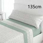Juego de ropa de cama (Sábana ajustable, Cubrecama, Funda de almohada) | Juego de sábanas estampadas de 3 piezas | Primavera/Verano | Múltiples estilos | Tejido suave | 180cm - Múltiples tamaños disponibles