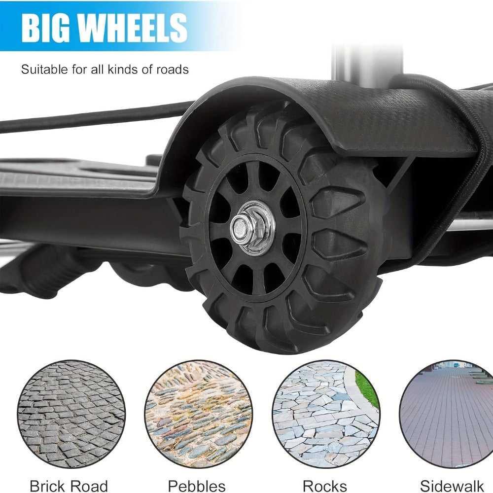 Carro Plegable de Alta Resistencia con Mango Antideslizante y Ruedas Amortiguadoras - Capacidad 77.11 KG, Estructura de Metal Aleado, Agarres de Goma Antideslizantes, Diseño Compacto para Mudanzas, Almacén, Viajes, Equipaje - Ideal para Hogar, Oficina, Us