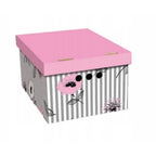 Caja de almacenamiento decorativa de cartón, 1 pieza, con estampado, para ropa, artículos pequeños, documentos, ideal para hogar, oficina o armario, dimensiones: 35x26.3x18.6 cm