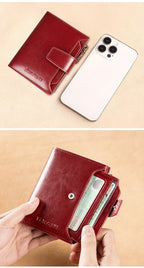 Nuevo Monedero Corto para Mujer, Elegante y de Alta Gama, Cartera Plegable y Delgada de Moda para Mujeres