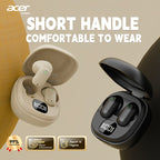 Auriculares Bluetooth | ["Acer Oficial Original"] Auriculares Inalámbricos TWS Bajos Profundos Estéreo + Reducción de Ruido en Llamadas, Batería