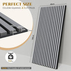 4 paneles acústicos 3D de 120X60X2.1Cm, 2.88Sqm - 4 piezas, paneles de pared con aspecto de madera, materiales de aislamiento acústico, revestimiento de pared para aislamiento acústico eficaz, con aislamiento acústico de fieltro, para estudio de grabación