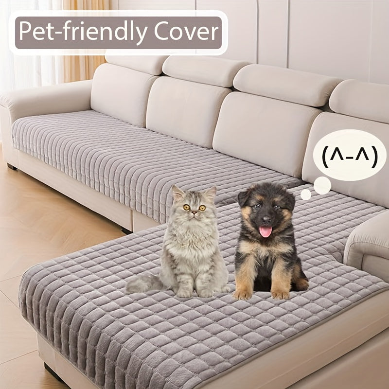 2 piezas de Fundas Elegantes para Sofá Acolchadas en Franela - Protectores Muebles Suaves y Duraderos, Para Toda Temporada, Lavables a Mano o En la Ropadora, Decoración Sala, Dormitorio u Oficina, Amigable con las Mascotas, Textura Acogedora, Cubiertas su