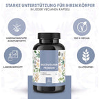 NATURALKRAFT® Multivitamínico Premium – Complejo A-Z de Alta Dosis con 180 Cápsulas Veganas, Vitaminas y Minerales Esenciales Incluyendo Vitamina C, D3, B12, Zinc, Magnesio y OPC – Probado en Laboratorio