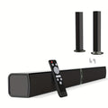 Barra de sonido con subwoofer, barra de sonido para Smart TV, barras de sonido inalámbricas 5.0, graves profundos, sistema de audio para TV con ARC/Opt/AUX para sonido de cine en casa mejorado, altavoz con control remoto por infrarrojos