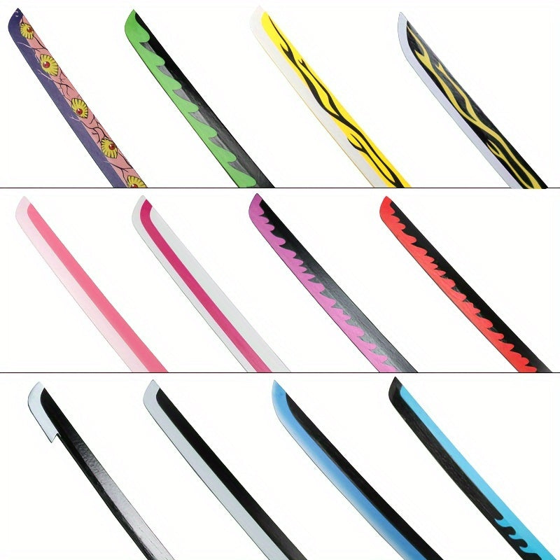 Espadas de samurái japonesas katana de 104.14 cm, múltiples estilos, hojas de madera no afiladas, con cinturones y fundas, regalo de Navidad, accesorios de cosplay para Halloween