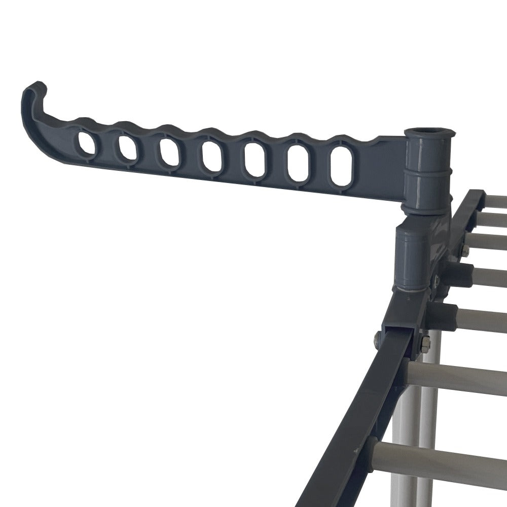 Tendedero Ropa Plegable Vertical XXL Nyana Home Ruedas Pivotantes 360º Multifuncional 4 Niveles y Alas Plegables Hasta 20 Metros de Secado Secadora de Ropa Tendedero de Ropa Tendal Exteriores Interiores Alas Laterales Plegables