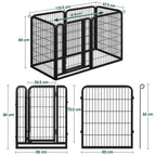 Corral para cachorros Costoffs de 65 cm de ancho x 80 cm de alto con paneles de malla, recinto plegable para perros con puerta y estacas de sujeción para uso en interiores y exteriores