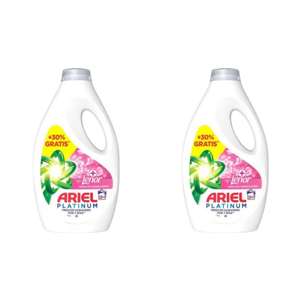 Ariel Detergente Liquido Sensaciones 24+6 Lavados 2botella*1350ml /4botellas*1350ml