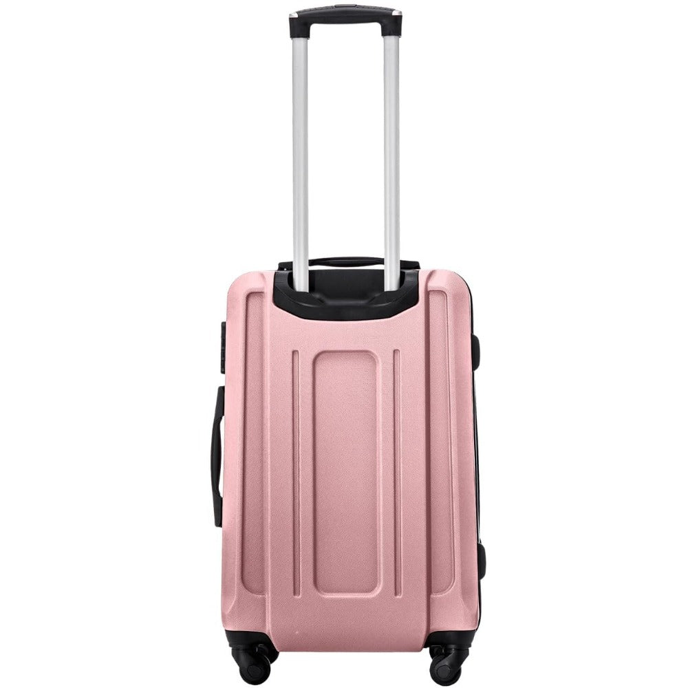 Maleta Rígida Grande XL, Aprox. 75X47X27 Cm O 66X42X24 Cm O Maleta de Cabina 56X38X22 Cm O 55X38X20 Cm / 18" 20" 24" 28" / ABS+, Asa Telescópica Ajustable, 4 Ruedas de 360°, Cerradura con Código, Equipaje de Mano en Colores Oro Rosa / Champán / Amarillo /