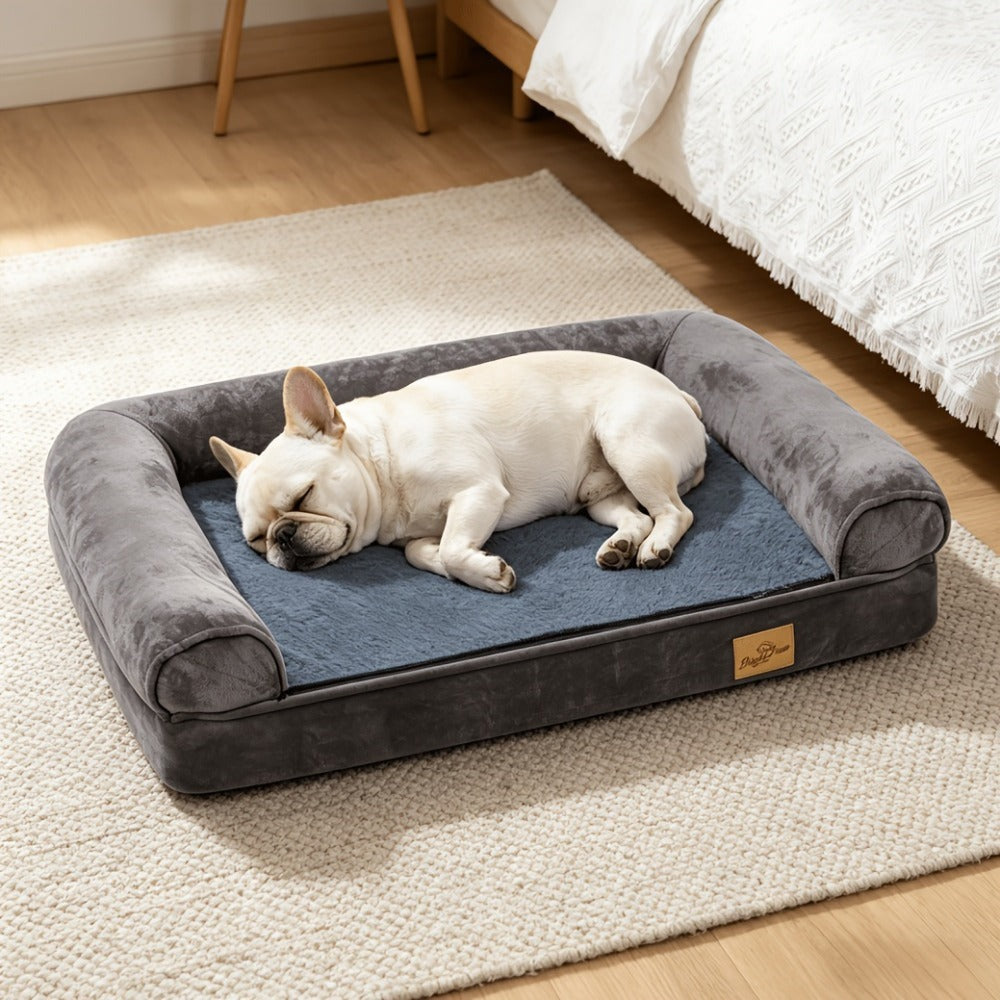 Cama duradera para perro grande: Cama tipo sofá acogedora jumbo extragrande para perro, espuma de esponja ortopédica, funda extraíble y lavable, para uso en invierno y verano