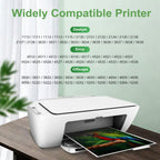 Cartucho de tinta negra compatible HP 302XL para impresora HP DeskJet 1110, DeskJet 2130 3630 3636 3639, OfficeJet 3830 3831 3833, OfficeJet 4520 4525 4527 4650 4652 4655 5230, Envy 4520 4525, 2 unidades