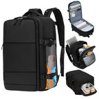 Mochila de Viaje para Cabina de Avion 45x30x20 para Vuelo Barato Equipaje de Mano y Espaciosa con Compartimento para Zapatos y Mochila Antirrobo Multifuncional para Viajes 2210.