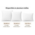 KGS Lote de 2 Cojines Cerrados 60X60Cm con Espuma Viscoelástica, Cojín Cuadrado Anti-Acaridos y Anti-Alérgico PROMOLINGE