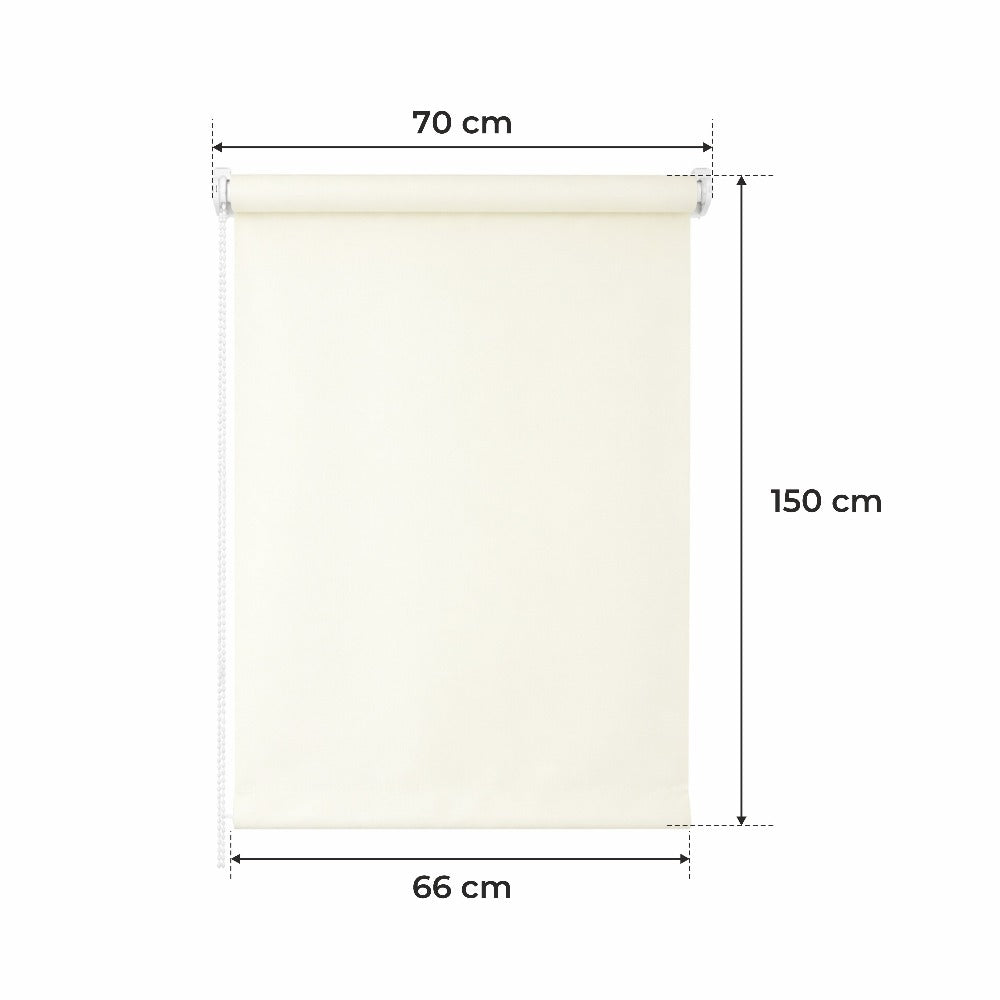 Persiana Enrollable para Ventana • CREMA • 32 tamaños • BOJANEK MINI PERSIANA ENROLLABLE • soportes ajustables • instalación sin taladro • persiana con mecanismo de cadena • cubierta protectora solar • ideal para salas, dormitorios, cocinas, oficinas • pe