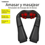 YUNSHAW Masajeador de Cuello con Calor, Masajeador Shiatsu para Cuello, Espalda, Hombro, Pie y Pierna, Masajeador de Amasamiento 3D Profundo para Casa, Oficina y Coche, Regalo Cómodo para Mamá/Papá/Mujeres/Hombres
