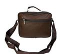 MEJORADA DL-71 Bolso de hombro de cuero genuino para hombre, bandolera horizontal de piel auténtica multibolsillo para hombre