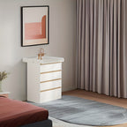 1 unidad de cajones de almacenamiento con 4 cajones grandes, puede usarse como organizador, cómoda, mueble para el hogar, con estantes extraíbles, puede ser mesa de noche, dormitorio, sala de estar, baño, blanco, 110x80x75 cm, decoración de Pascua, Regalo