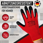 12 a 24 Pares de Guantes de Trabajo Duraderos (Talla 7/8/9/10/11), Guantes de Jardinería, Guantes de Montaje para Hombres/Mujeres con Revestimiento de Látex para Construcción, Mecánica, Talleres, Carpintería, Logística, Paquete al por Mayor