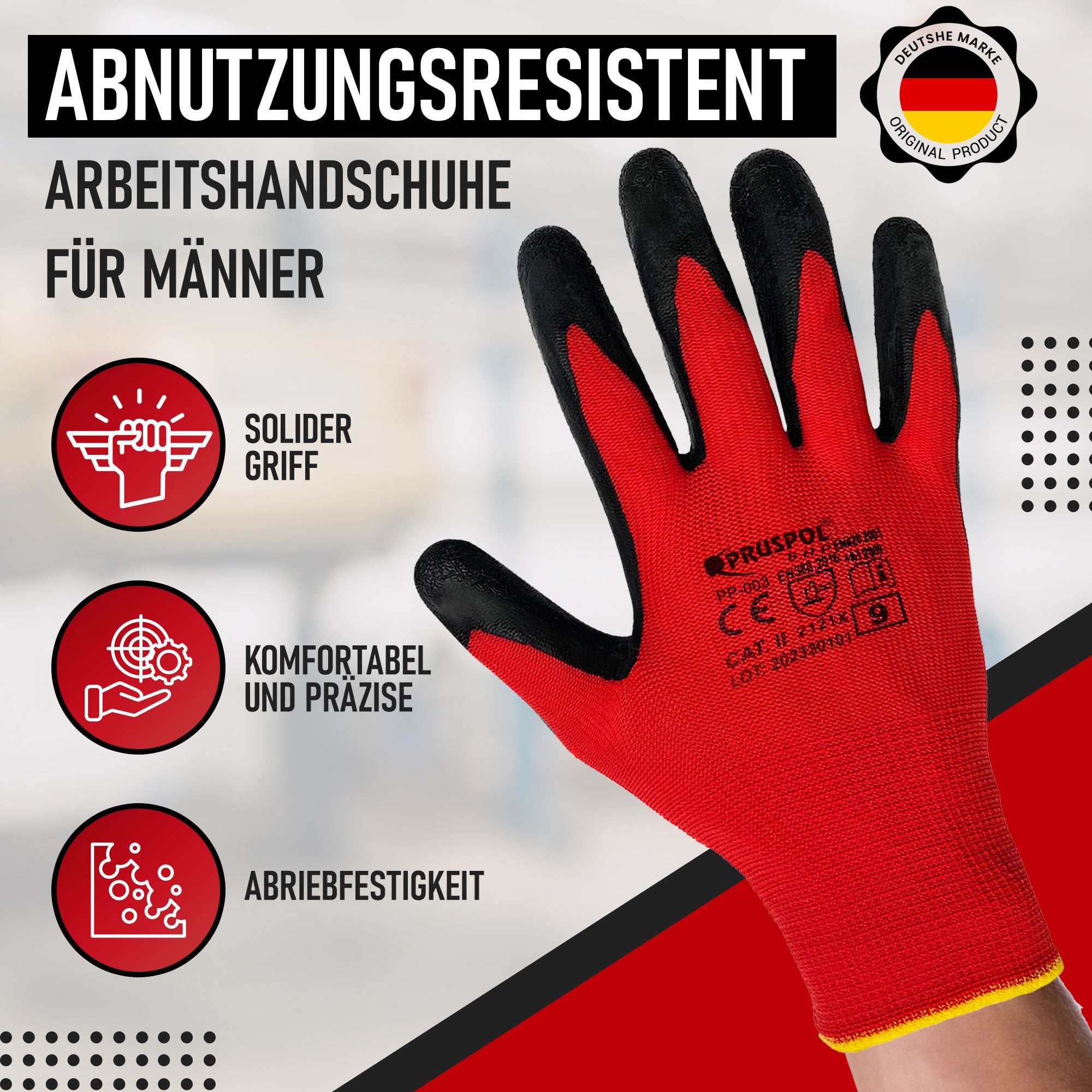 12 a 24 Pares de Guantes de Trabajo Duraderos (Talla 7/8/9/10/11), Guantes de Jardinería, Guantes de Montaje para Hombres/Mujeres con Revestimiento de Látex para Construcción, Mecánica, Talleres, Carpintería, Logística, Paquete al por Mayor