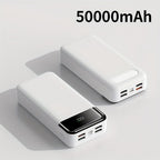 Suministro de Energía Móvil de Gran Capacidad de 50000mAh, con Pantalla LED, Linterna y Reserva de Energía de Emergencia, Carga Rápida de 22.5W - Luz de Camping para Exteriores, Adecuada para Teléfonos, Android y Dispositivos Digitales, Regalo de Vacacion