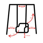 Colgacama tipo cubo para niños con cinturón de seguridad y cuerdas ajustables, asiento con respaldo alto y protección lateral, polipropileno duradero resistente a las condiciones climáticas y radiación UV, colgacama fácil de limpiar para el jardín, terraz