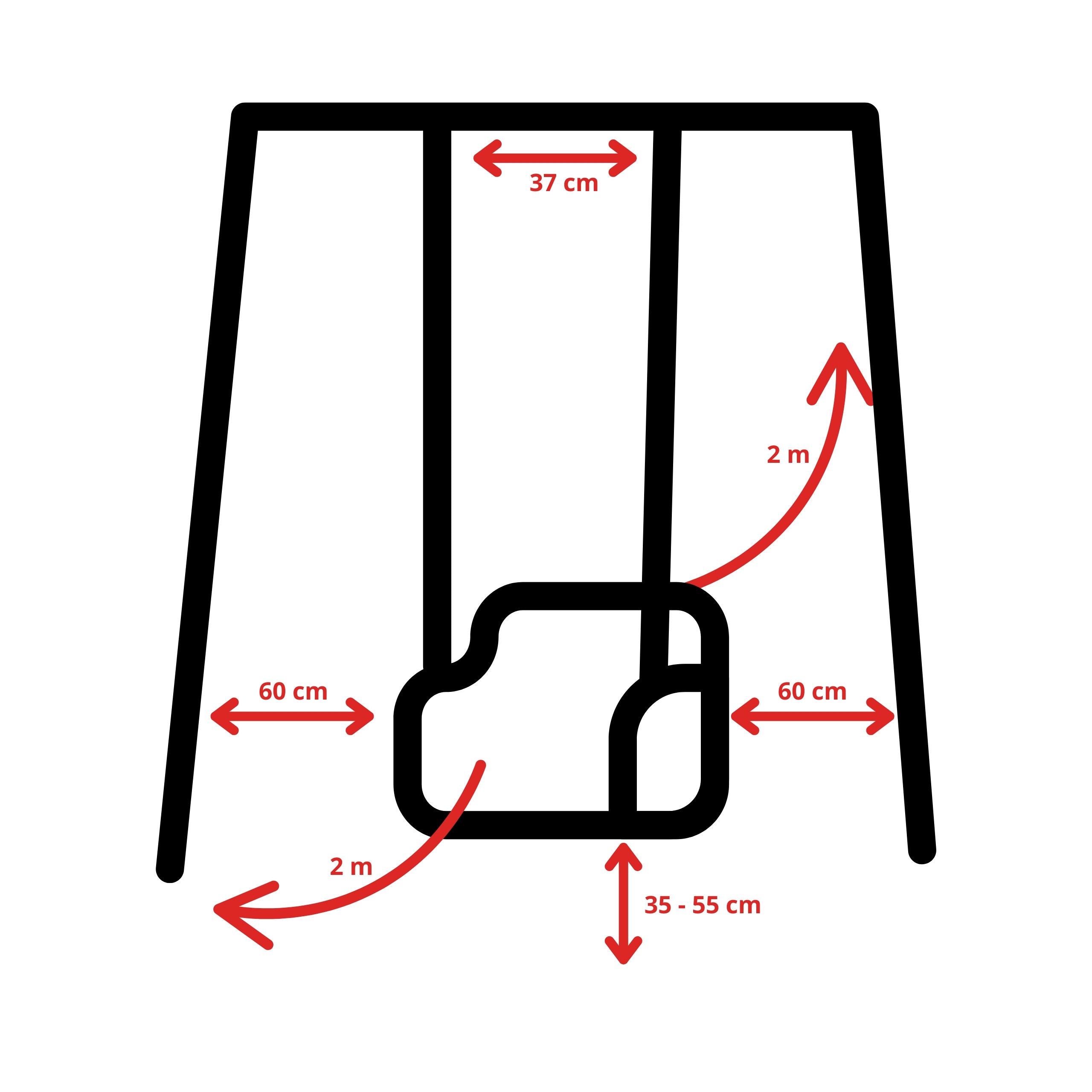 Colgacama tipo cubo para niños con cinturón de seguridad y cuerdas ajustables, asiento con respaldo alto y protección lateral, polipropileno duradero resistente a las condiciones climáticas y radiación UV, colgacama fácil de limpiar para el jardín, terraz
