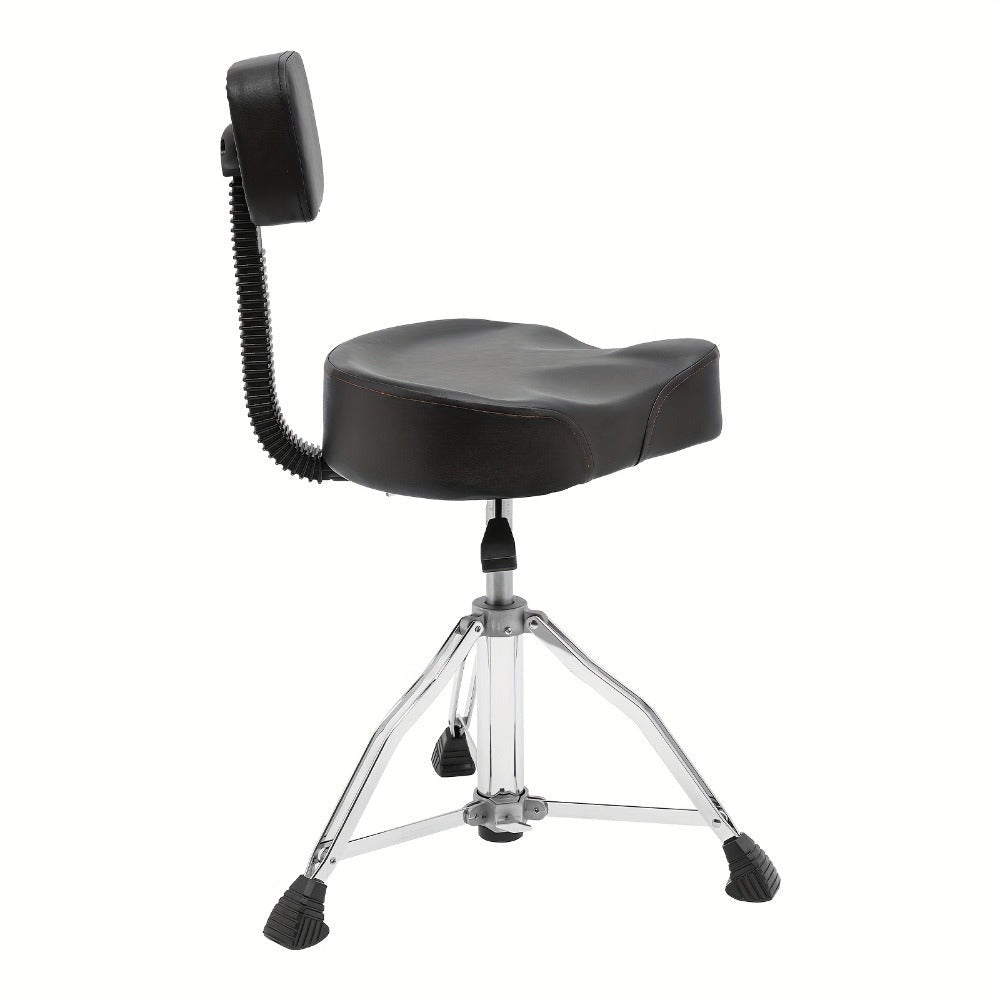 Silla de batería con respaldo, ajustable en altura, silla de batería neumática, giratoria 360°, para oficinas, salas de piano, salas de estudio, estudios de arte, conciertos.