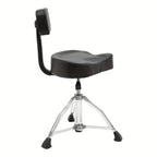 Silla de batería con respaldo, ajustable en altura, silla de batería neumática, giratoria 360°, para oficinas, salas de piano, salas de estudio, estudios de arte, conciertos.