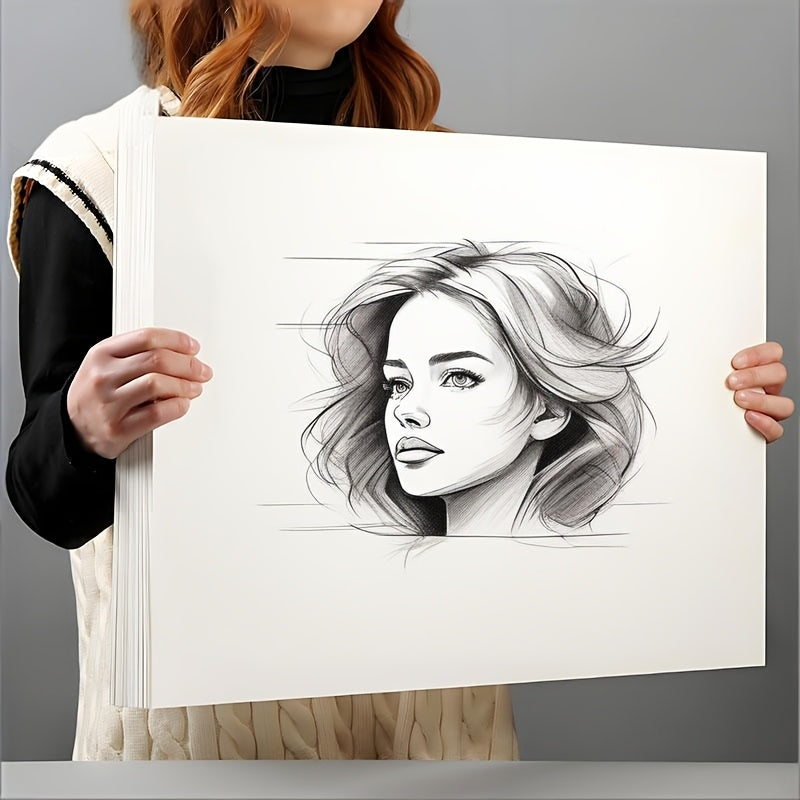 Paquete de 50 papeles para dibujo de calidad artística A3 - especialmente diseñados para técnicas de boceto - adecuado para artistas y principiantes - perfecto para bocetos, manualidades DIY - un regalo ideal para entusiastas del arte y artesanos