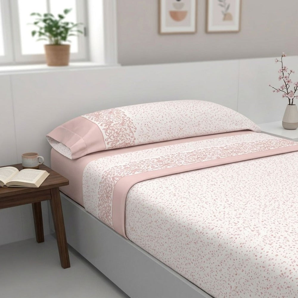Juego de ropa de cama (Sábana ajustable, Cubrecama, Funda de almohada) | Juego de sábanas estampadas de 3 piezas | Primavera/Verano | Múltiples estilos | Tejido suave | 180cm - Múltiples tamaños disponibles