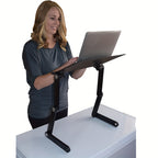 Mesas para portátil | Escritorio de cama de aleación de aluminio, mesa plegable para computadora portátil, estante de pie ajustable, rejilla de