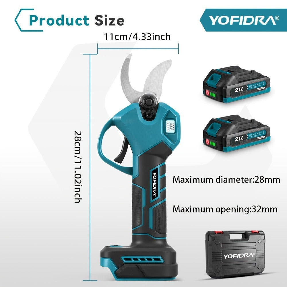 Tijeras de podar eléctricas inalámbricas con motor sin escobillas, máquina de podar eléctrica inalámbrica adecuada para podar, jardinería, árboles frutales y viñedos